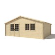 ALTANKA - Abri de jardin en bois - 30m2 - 6x5m - Ep. 40mm - Couleur: naturel - DOM748 - vignette