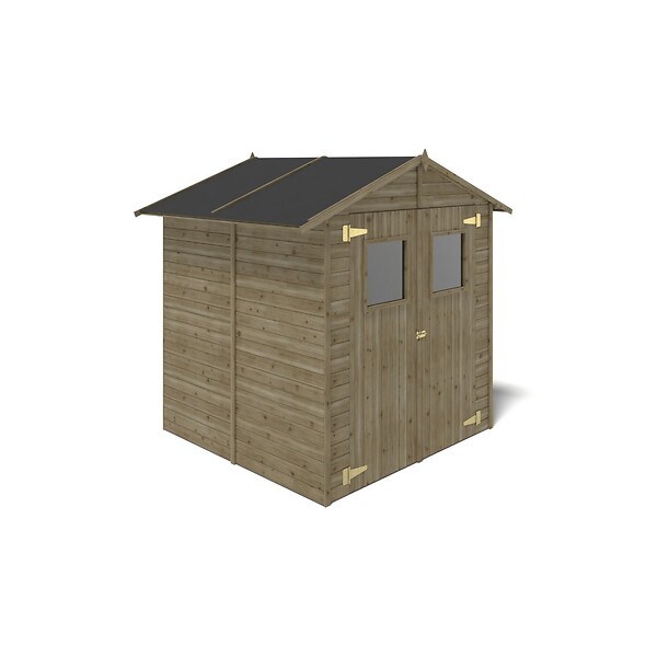 ALTANKA - Abri de jardin en bois 3.46 m2 - 1.9x1.82 m - traité - Couleur: vert - DOM218 - large