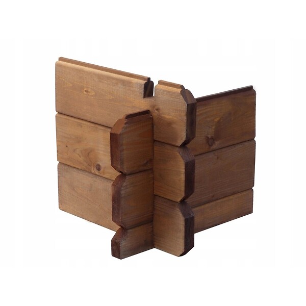 ALTANKA - Terrasse en bois avec balustrade pour abri en bois - 8m2 - 4m x 2m - imprégnée - couleur: marron - DOM79 - large