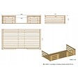 ALTANKA - Terrasse en bois avec balustrade pour abri en bois - 8m2 - 4m x 2m - imprégnée - couleur: marron - DOM79 - vignette