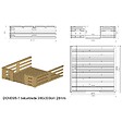 ALTANKA - Terrasse en bois avec balustrade pour abri en bois - 9m2 - 3m x 3m - couleur: naturel - DOM395 - vignette