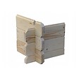 ALTANKA - Terrasse en bois avec balustrade pour abri en bois - 9m2 - 3m x 3m - couleur: naturel - DOM395 - vignette