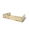 ALTANKA - Terrasse en bois avec balustrade pour abri en bois - 15m2 - 5m x 3m - couleur: naturel - DOM616 - vignette