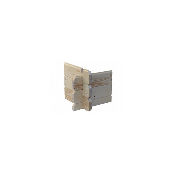 ALTANKA - Terrasse en bois avec balustrade pour abri en bois - 15m2 - 5m x 3m - couleur: naturel - DOM616 - large