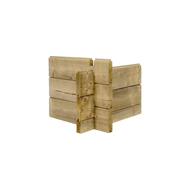 ALTANKA - Abri de jardin en bois - 17.4m2 - 5.79x3m - Traité - Ep. 28mm - Couleur: vert - DOM718 - large