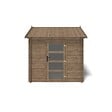 ALTANKA - Abri de jardin en bois - 7.5m2 - 2.5x3m - Traité - Ep. 28mm - Couleur: marron - DOM675 - vignette