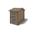ALTANKA - Abri de jardin en bois - 4.5m2 - 1.5x3m - Traité - Ep. 28mm - Couleur: marron - DOM673 - vignette