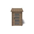 ALTANKA - Abri de jardin en bois - 4.5m2 - 1.5x3m - Traité - Ep. 28mm - Couleur: marron - DOM673 - vignette
