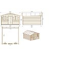 ALTANKA - Abri de jardin en bois - 16m2 - 4x4m - Ep. 28mm - Couleur: naturel - DOM149 - vignette