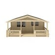 ALTANKA - Abri de jardin en bois - 6x5 m + terrasse avec balustrade et avant-toit en bois - 48 m2 - DOM747+DOM556+DOM558+POD04 - vignette