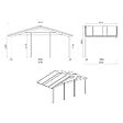 ALTANKA - Abri de jardin en bois - 6x6 m + terrasse avec balustrade et avant-toit en bois - 54 m2 - DOM749+DOM556+DOM558+POD04 - vignette