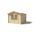 ALTANKA - Abri de jardin en bois - 9m2 - 3x3m - Ep. 28mm - Couleur: naturel - DOM530 - vignette