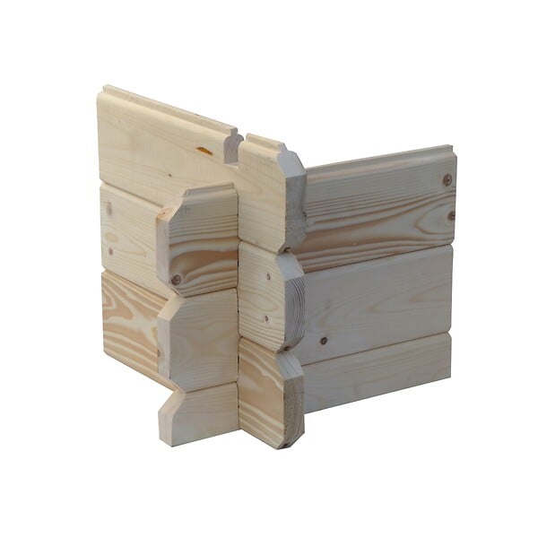 ALTANKA - Abri de jardin en bois - 9m2 - 3x3m - Ep. 28mm - Couleur: naturel - DOM530 - large