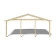 ALTANKA - Avant-toit en bois 6x3m pour le chalet de jardin 6m, couleur naturel - DOM556 - vignette