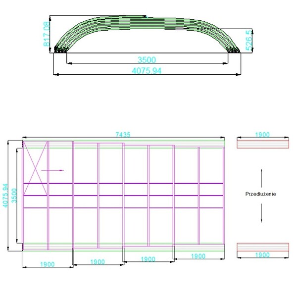 ALTANKA - Abri de piscine Horizon - 7.43x3.5 m - polycarbonate massif 3 mm - pour piscine BAS7308 - ECO338 - large