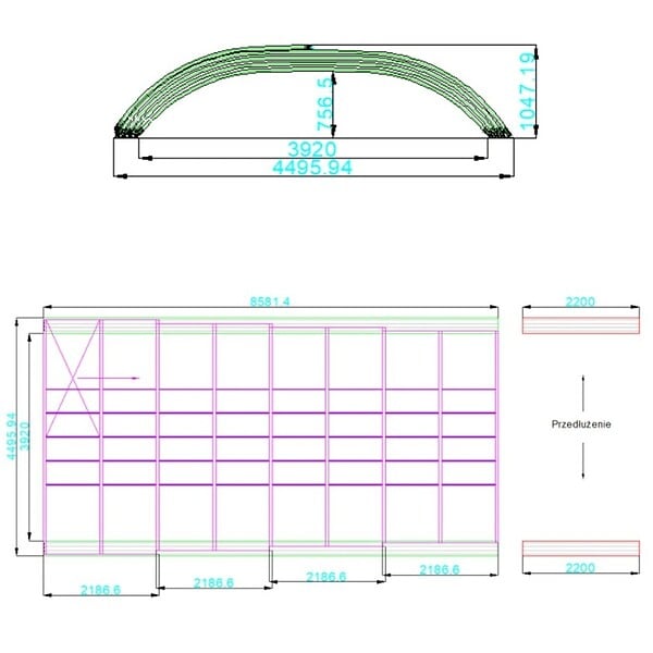 ALTANKA - Abri de piscine Horizon - 8.58x3.92 m - polycarbonate massif 3 mm - pour piscine BAS7309 - ECO339 - large