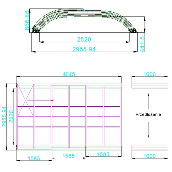 ALTANKA - Abri de piscine Horizon - 4.64x2.52 m - polycarbonate massif 3 mm - pour piscine BAS7304 - ECO334 - large