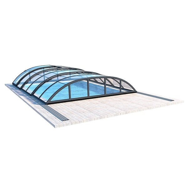 ALTANKA - Abri de piscine Horizon - 5.95x3.08 m - polycarbonate massif 3 mm - pour piscine BAS7305 - ECO335 - large