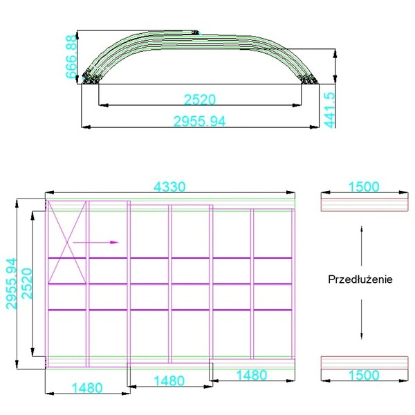 ALTANKA - Abri de piscine Horizon - 4.33x2.52 m - polycarbonate massif 3 mm - pour piscine BAS7302. BAS7303 - ECO332 - large
