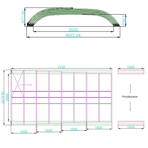 ALTANKA - Abri de piscine Horizon - 7.43x3.5 m - polycarbonate alvéolaire 8 mm - pour piscine BAS7308 - ECO308 - large