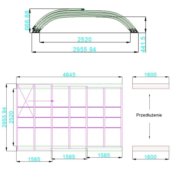 ALTANKA - Abri de piscine Horizon - 4.64x2.52 m - polycarbonate alvéolaire 8 mm - pour piscine BAS7304 - ECO304 - large