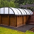 ALTANKA - Abri de piscine Horizon - 8.58x3.92 m - polycarbonate alvéolaire 8 mm - pour piscine BAS7309 - ECO309 - vignette