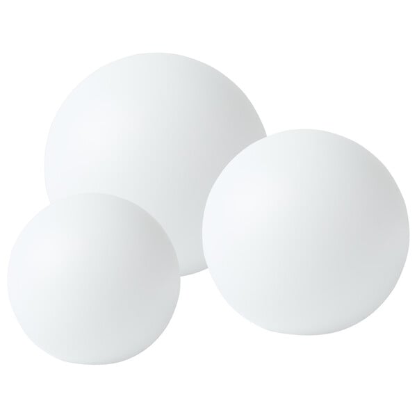 BELIANI - Lot de 3 lampes boules LED solaires pour l'extérieur LOBAINA Avec télécommande Blanc - large