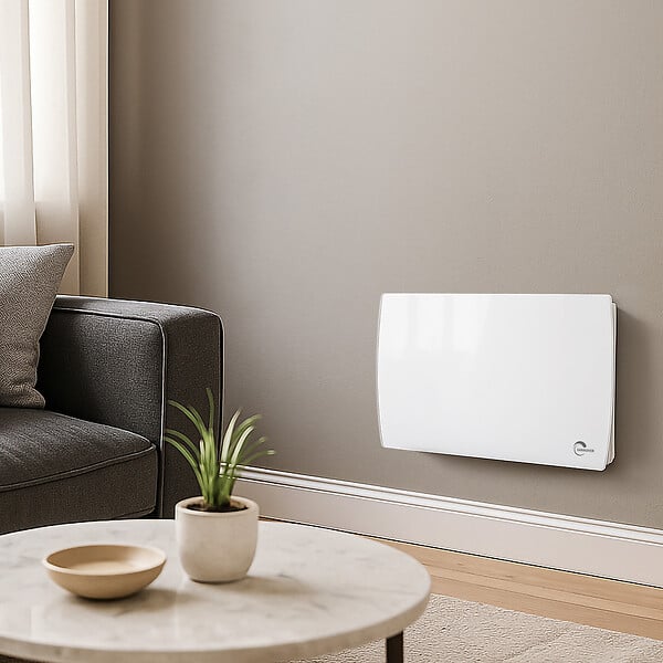 SANNOVER - Radiateur Electrique Mural en Verre Sorimo NF Sannover 1000 W Blanc - large