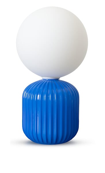 EXAGONE - SOLANA - Lampe à poser verre bleu - G9 incluse - large
