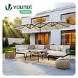 VOUNOT - Parasol Jardin Double Aluminium 270 x 460 cm beige - vignette