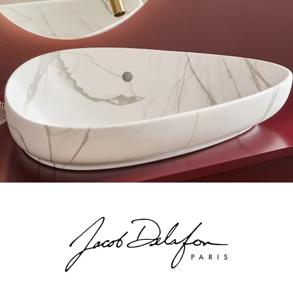JACOB DELAFON - Bonde de vidage click marbre sculptural - large