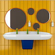 VITRA - Lavabo pour enfant VitrA Sento Kids 125 cm + siphon et bonde Wirquin - vignette