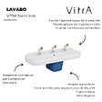 VITRA - Lavabo pour enfant VitrA Sento Kids 125 cm + siphon et bonde Wirquin - vignette