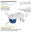 VITRA - Lavabo pour enfant VitrA Sento Kids 85 cm + cache siphon bleu + siphon et bonde WIRQUIN - vignette