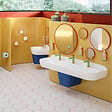 VITRA - Lavabo pour enfant VitrA Sento Kids 125 cm + cache siphon bleu + siphon et bonde WIRQUIN - vignette