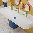 VITRA - Lavabo pour enfant VitrA Sento Kids 125 cm + cache siphon + Mitigeur lavabo VitrA Sento Kids - vignette