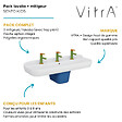VITRA - Lavabo pour enfant VitrA Sento Kids 125 cm + cache siphon + Mitigeur lavabo VitrA Sento Kids - vignette