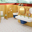 VITRA - Lavabo pour enfant VitrA Sento Kids 125 cm + cache siphon + Mitigeur lavabo VitrA Sento Kids - vignette