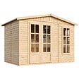 TIMBELA - Abri de jardin en bois 6 m2 - avec des bardeaux bitumineux - M334FB+H334FBBROWN - vignette