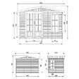 TIMBELA - Abri de jardin en bois 6 m2 - avec des bardeaux bitumineux - M334FB+H334FBBROWN - vignette