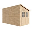 TIMBELA - Abri de Jardin en Bois Naturel (avec paroi latérale) PLUS LES PLANCHERS IMPRÉGNÉ- H244xl218xL416 cm/8 m2 - M340A+M340G - vignette