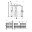 TIMBELA - Abri de Jardin en Bois Naturel (avec paroi latérale) PLUS LES PLANCHERS IMPRÉGNÉ- H244xl218xL416 cm/8 m2 - M340A+M340G - vignette