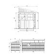 TIMBELA - TIMBELA M341 Abri de Jardin en Bois Naturel (sans paroi latérale) - H244xl216xL513 cm/10 m2 - vignette