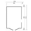 TIMBELA - Abri de Jardin en Bois Naturel (avec paroi latérale) - H244xl218xL514 cm/10 m2 - M341A - vignette