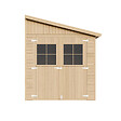 TIMBELA - TIMBELA M339A+M339G  Abri de Jardin en Bois Naturel (avec paroi latérale) AVEC LES PLANCHERS IMPRÉGNÉ- H244xl218xL318 cm/6 m2 - vignette