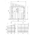 TIMBELA - TIMBELA M339A+M339G  Abri de Jardin en Bois Naturel (avec paroi latérale) AVEC LES PLANCHERS IMPRÉGNÉ- H244xl218xL318 cm/6 m2 - vignette