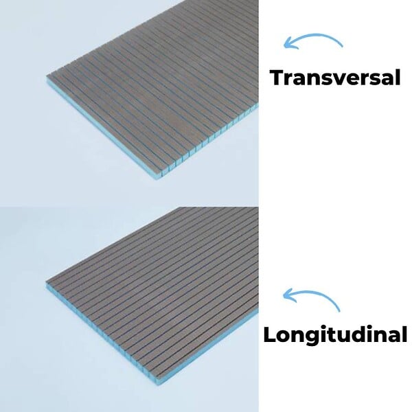 WEDI - Panneaux de construction Construct, formes rondes transveral 250 x 60 x 3 cm - large