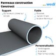 WEDI - Panneaux de construction Construct, formes rondes transveral 250 x 60 x 3 cm - vignette