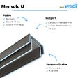 WEDI - Coffre d'habillage Mensolo U 260 x 30 x 15 cm - vignette