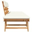 VIDAXL - vidaXL Banc de jardin avec coussins 2-en-1 190 cm Bois solide d'acacia - vignette